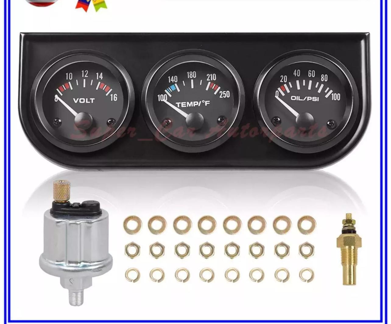 VENDO RELOJ TRIPLE PRECION DE ACEITE TEMPERATURA AGUA Y VOLTMETRO TOYO Foto 7271341-1.jpg