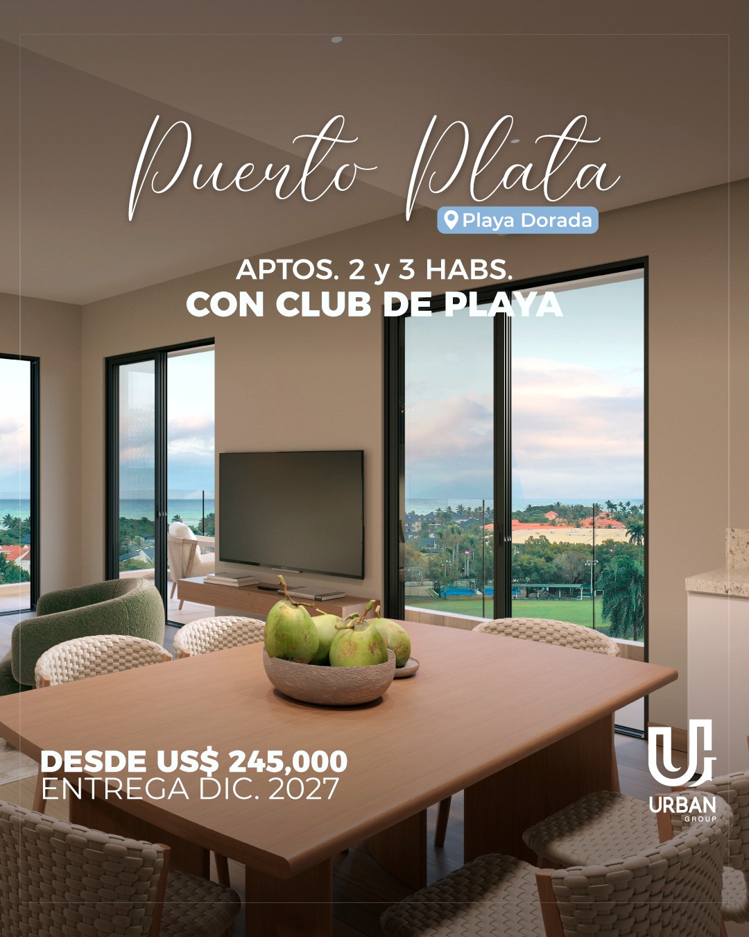 Apartamentos de 2 y 3 Habitaciones Con Club de Playa en Puerto Plata Foto 7271432-4.jpg