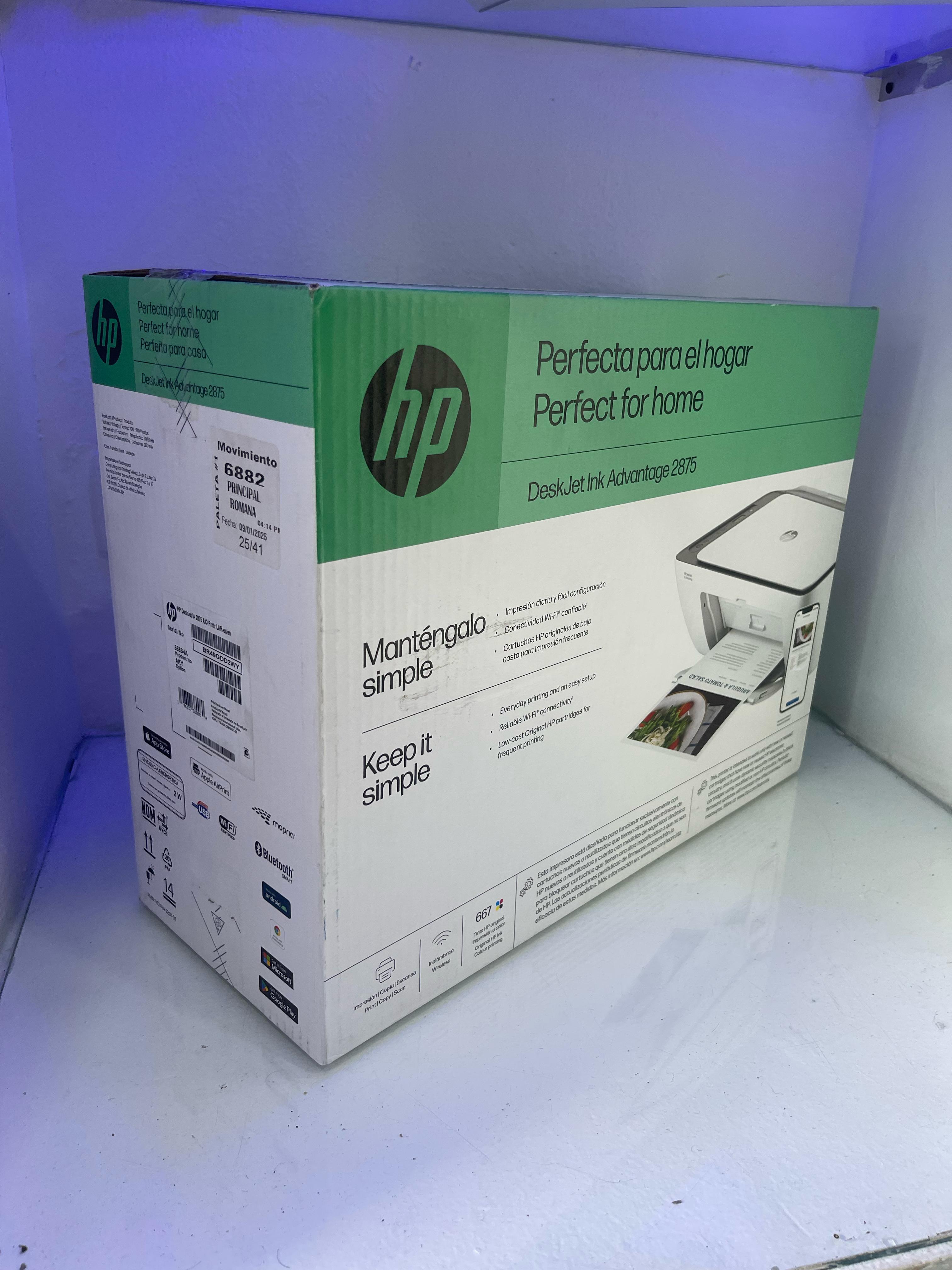 Impresora Wifi HP 2875 Cartucho Nueva Foto 7271713-2.jpg