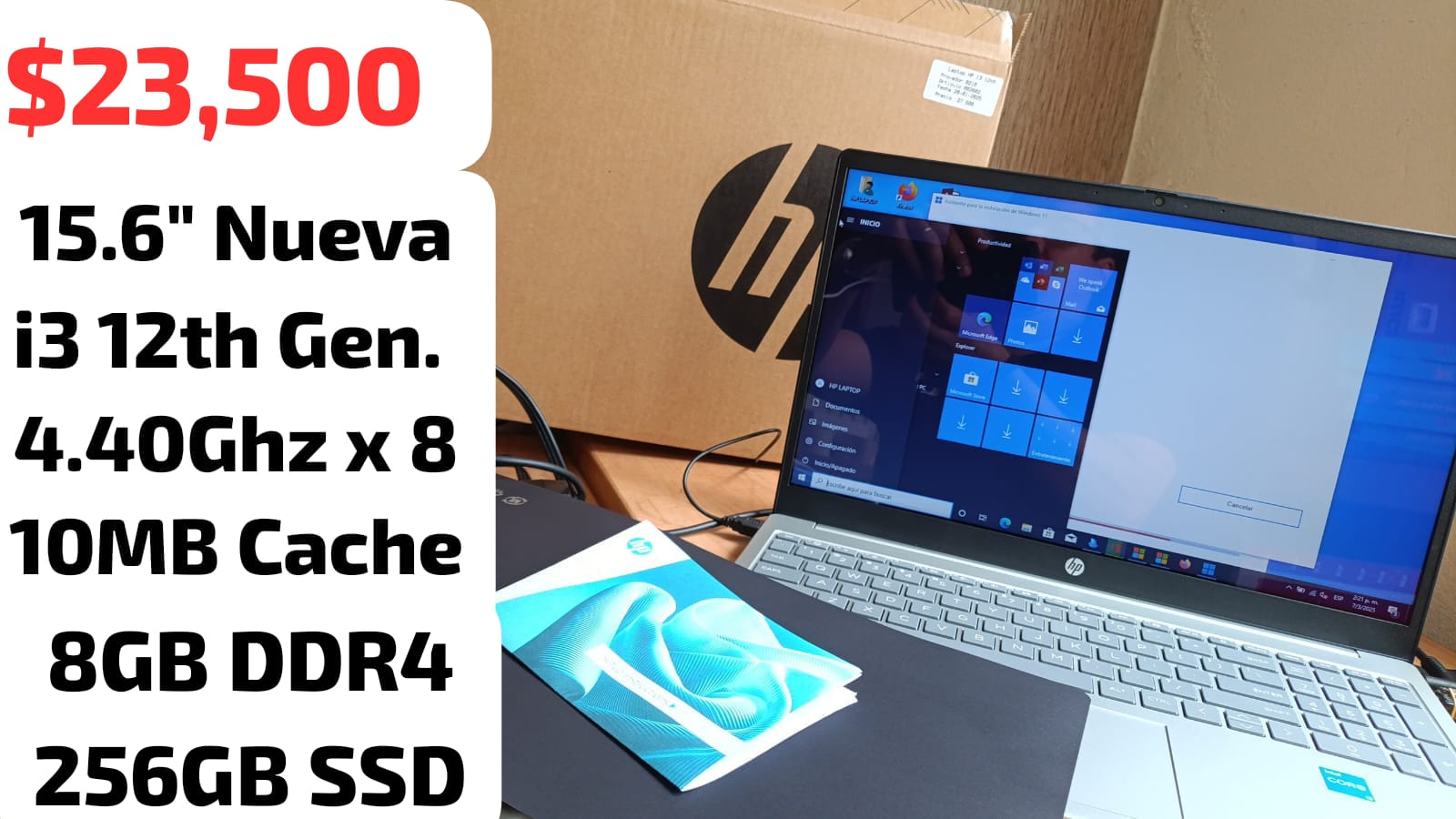 HP NOTEBOOOK 15.6 TOUCH i3 12TH GEN  4.4GHZ X 8 10MB CACHE 256GB NVMe  Foto 7271947-2.jpg