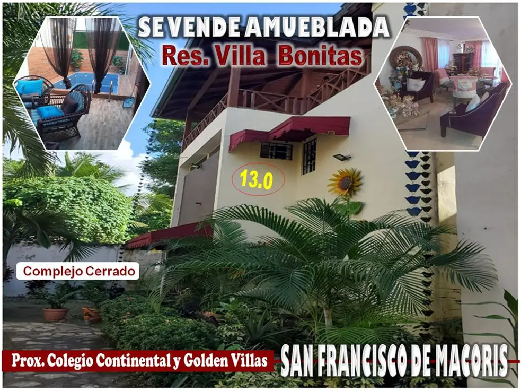 VENDO VILLA 3 NIVELES AMUEBLADA SAN FRANCISCO DE MACORIS RES. VILLA BO Foto 7272288-1.jpg