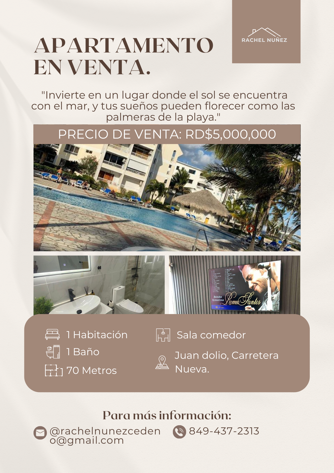Apartamento de 1 Habitaciones en Venta en Juan Dolio.  Foto 7272535-1.jpg
