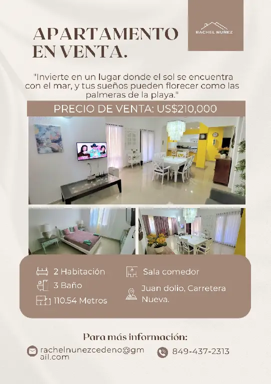 Apartamento de 2 Habitaciones en Venta en Juan Dolio.  Foto 7272564-1.jpg
