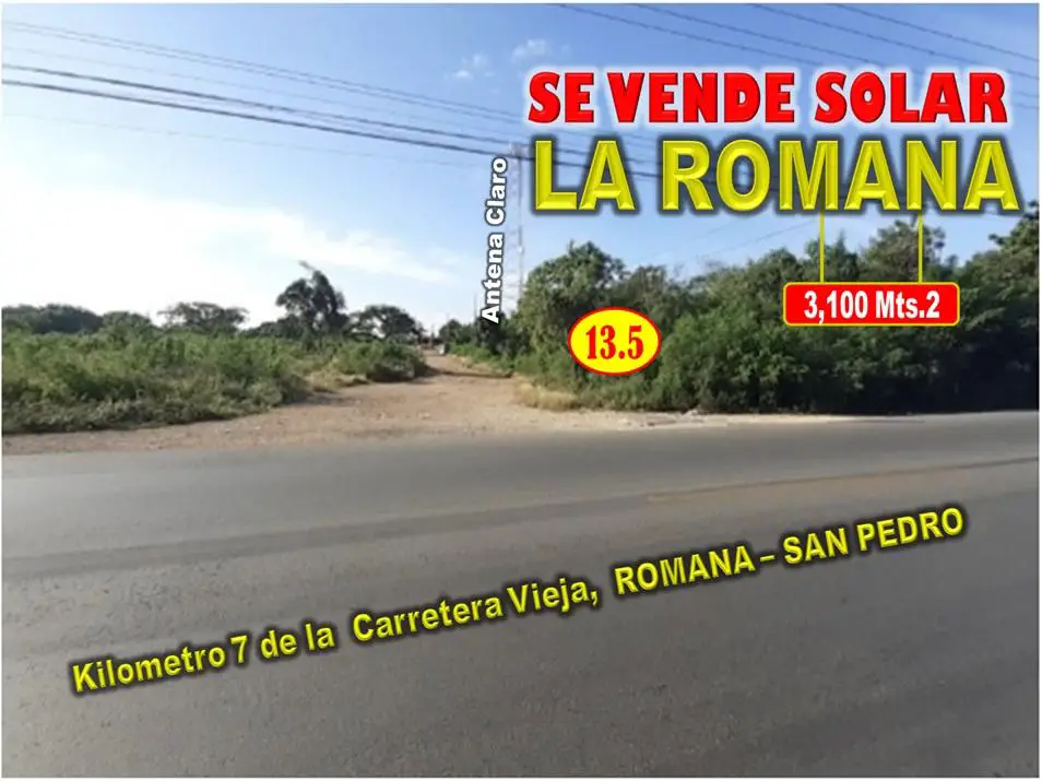 VENDO SOLAR  3100 Mts.2 en EL Km. 7 ROMANA   Carretera  ROMANA – SAN P Foto 7272986-1.jpg