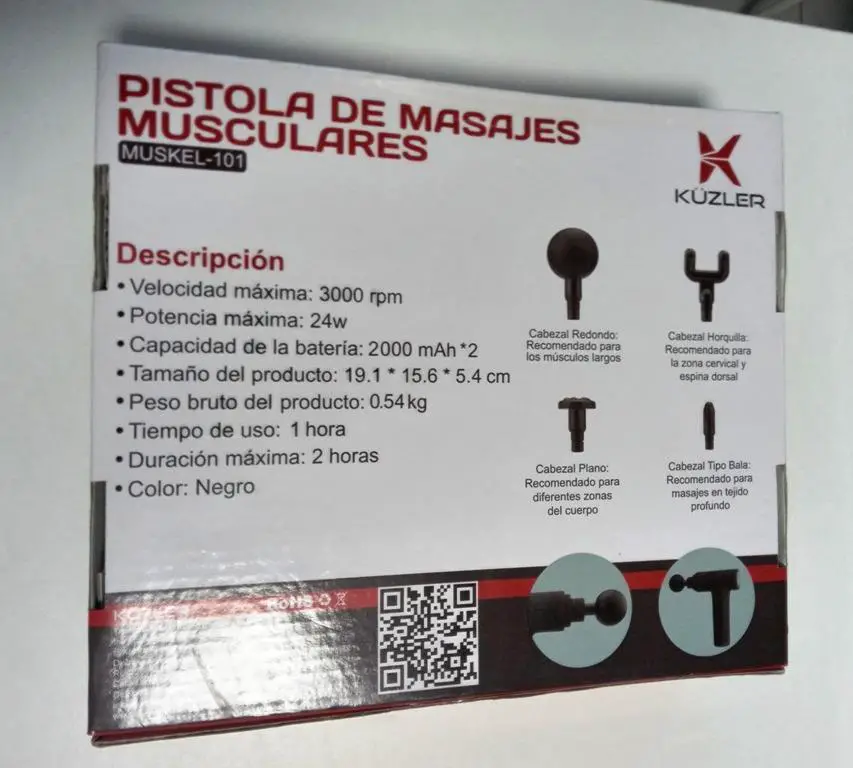 Equipo Profesional Masaje Muscular 22 velocidades recargable.  Foto 7274561-2.jpg