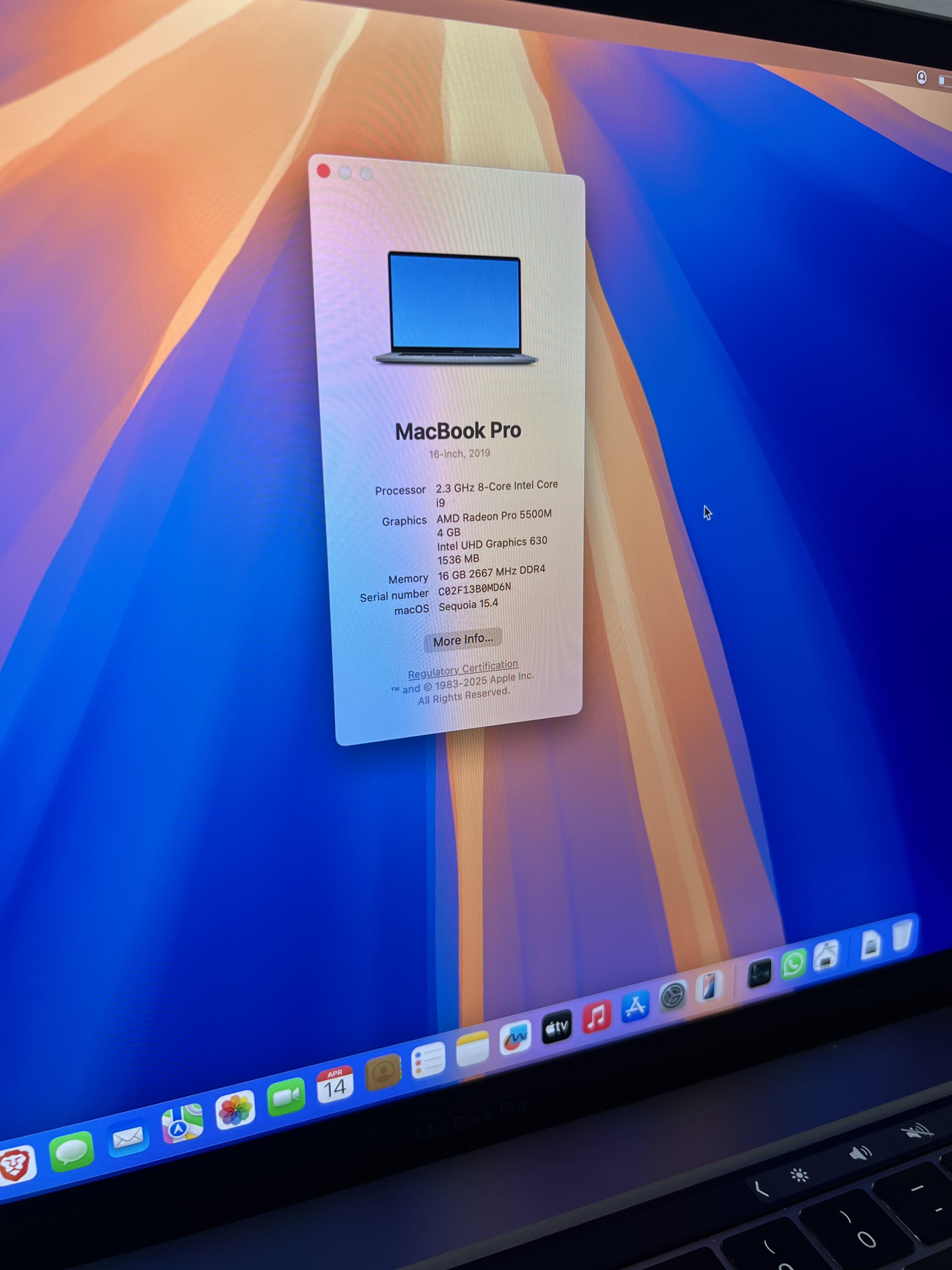 Vendo Laptop Apple Macbook Pro 16” Intel i9 2019  Foto 7274848-5.jpg
