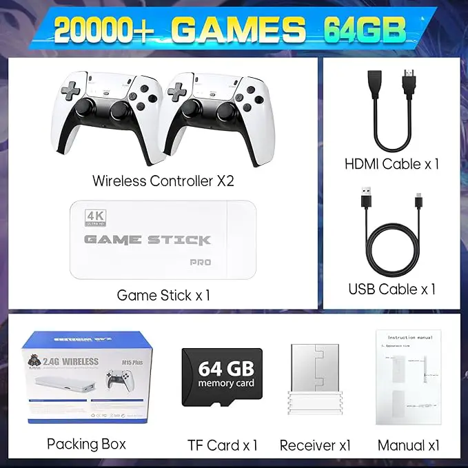 Consola de Juegos Retro HDMI 4K – 20000 Juegos / 23 Emuladores / 2 Con Foto 7275064-5.jpg