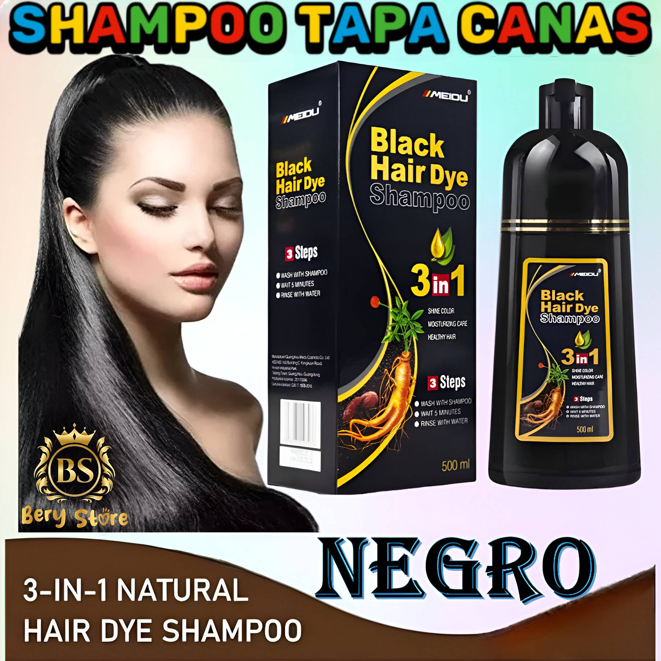 SHAMPOO CUBRE CANAS NEGRO  SHAMPOO TAPA CANAS  SHAMPOO TINTE  CHAMPU  Foto 7279170-3.jpg