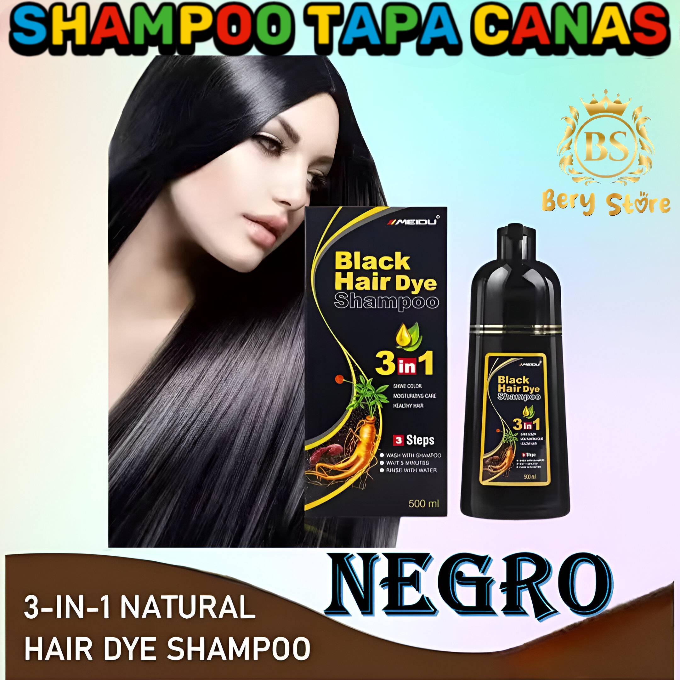 SHAMPOO CUBRE CANAS NEGRO  SHAMPOO TAPA CANAS  SHAMPOO TINTE  CHAMPU  Foto 7279170-6.jpg