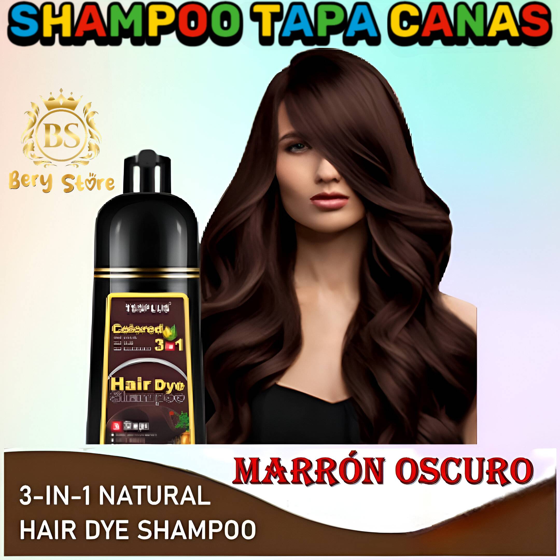 SHAMPOO CUBRE CANAS MARRON OSCURO  SHAMPOO TAPA CANAS  SHAMPOO  Foto 7279177-2.jpg