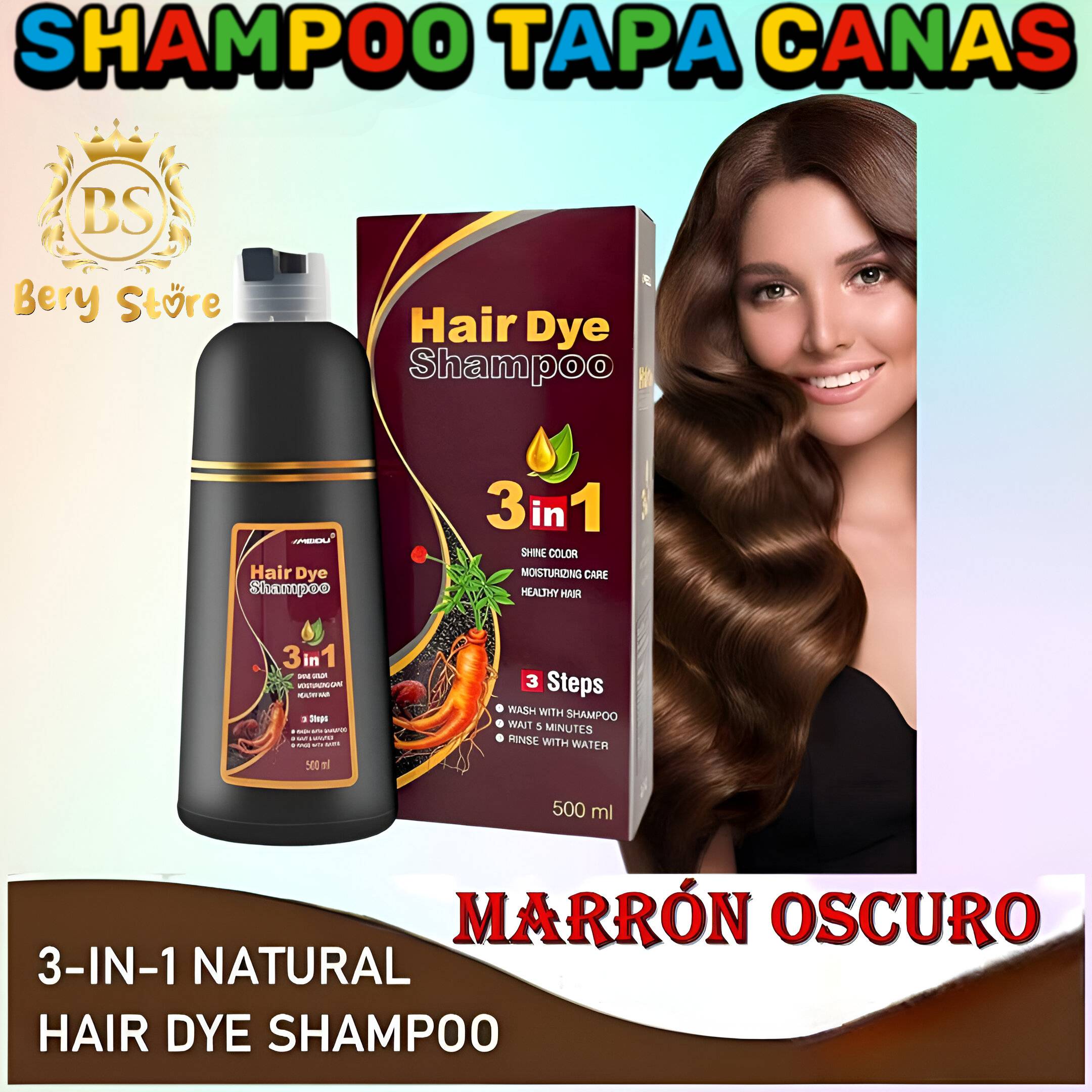 SHAMPOO CUBRE CANAS MARRON OSCURO  SHAMPOO TAPA CANAS  SHAMPOO  Foto 7279177-3.jpg