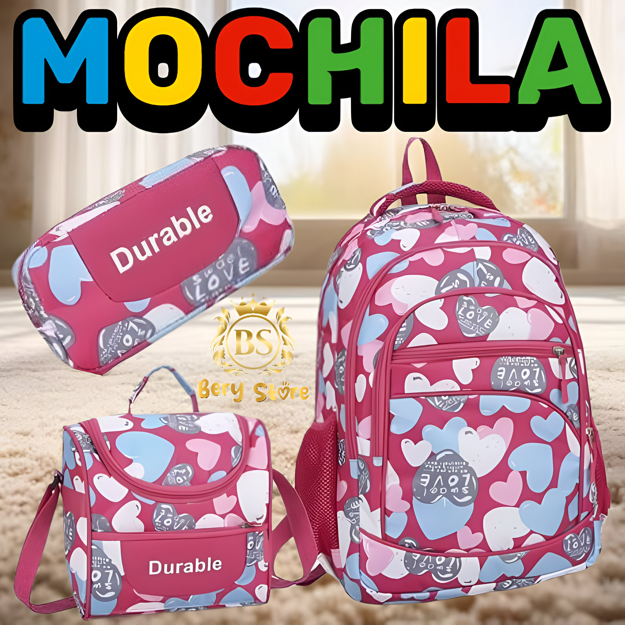 MOCHILAS DURABLE CON LONCHERA Y PORTA LAPIZ / MOCHILA ESCOLARES / MOC Foto 7279281-7.jpg