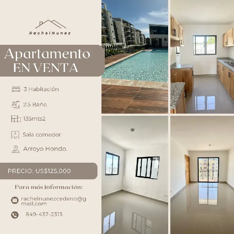 Apartamento de 3 Habitaciones en Venta en Arroyo Hondo. Foto 7280774-1.jpg