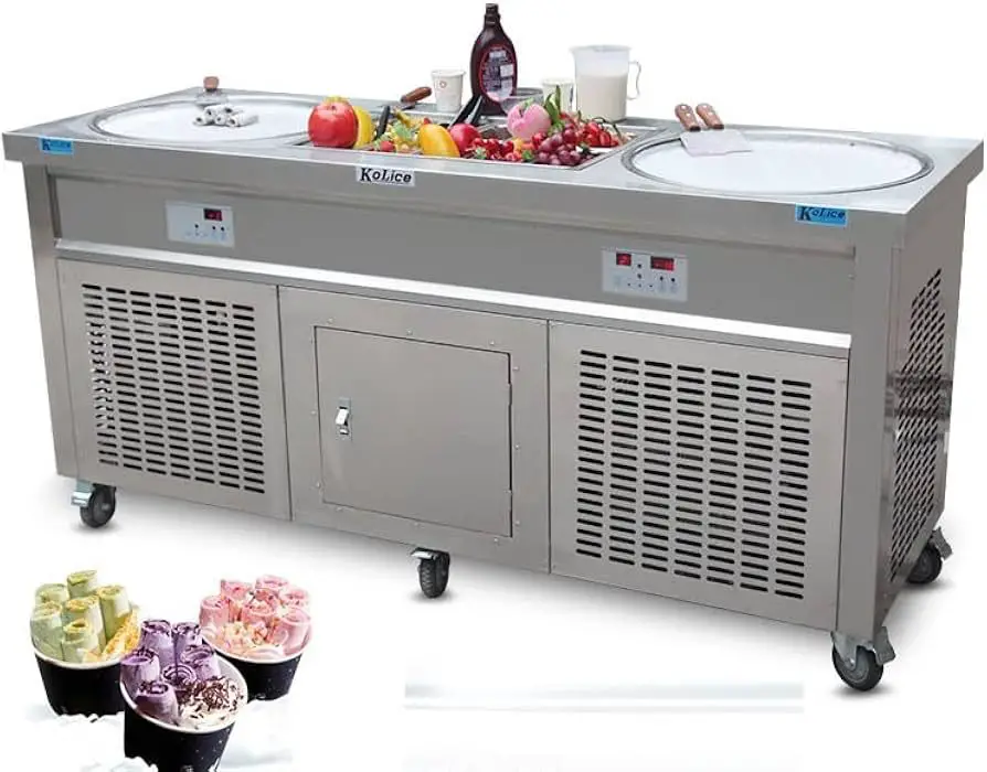 Maquina de Helado Thailandesa Rolled ice Cream Foto 7281084-2.jpg