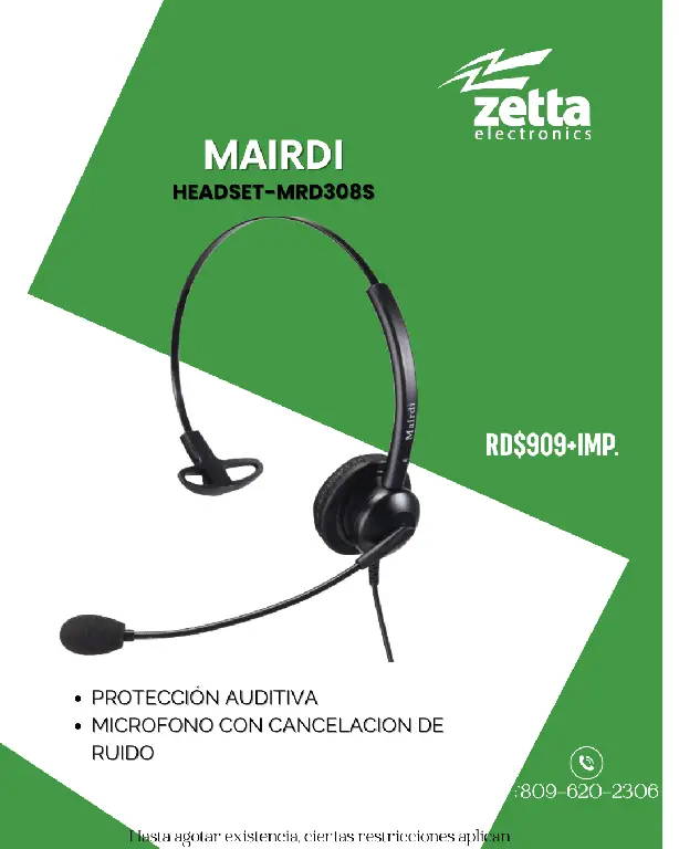 TELÉFONO MAIRDI Headset-MRD308s  Foto 7281277-1.jpg