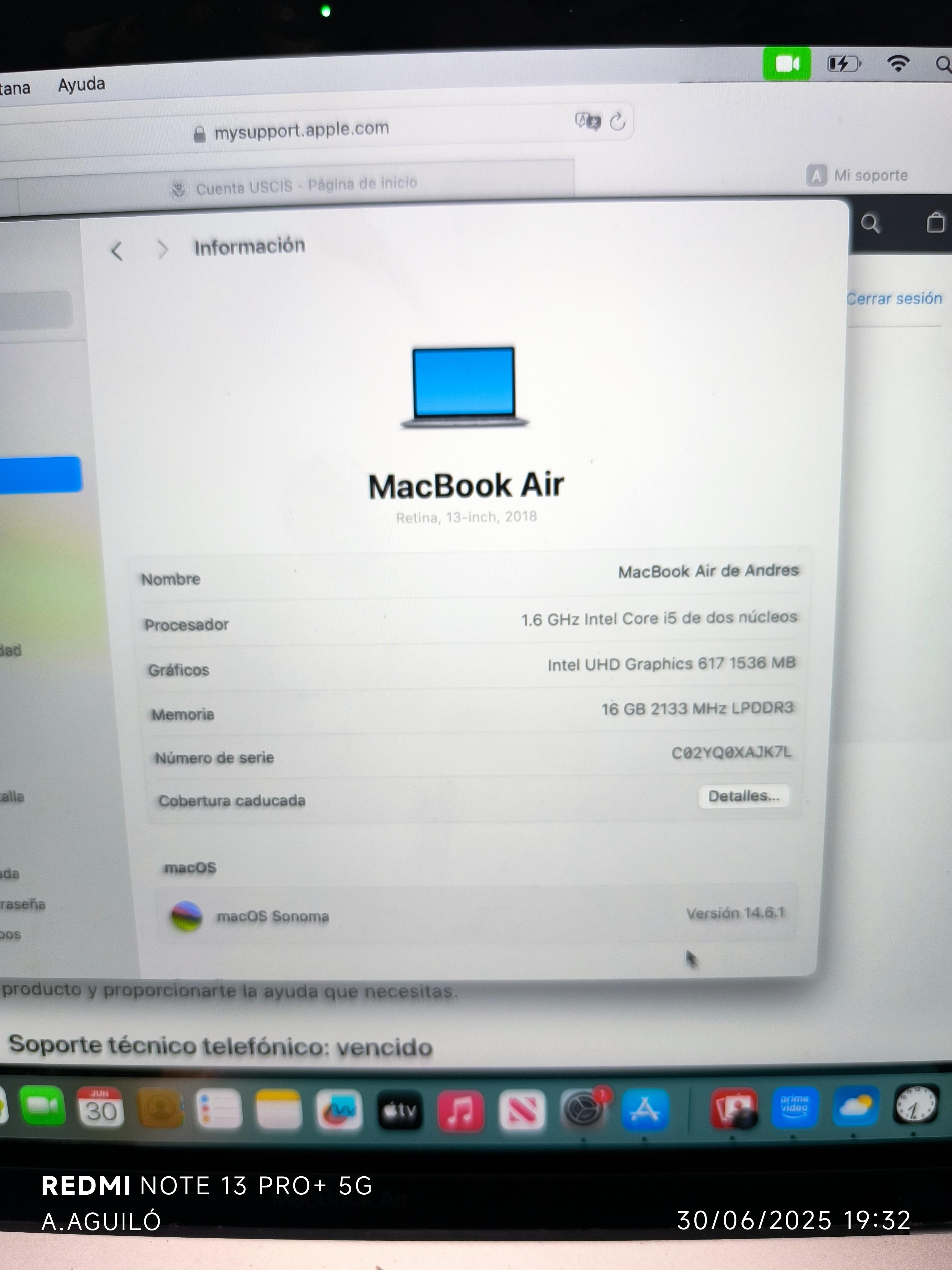MacBook air 2019 en Santo Domingo Este Foto 7281932-3.jpg