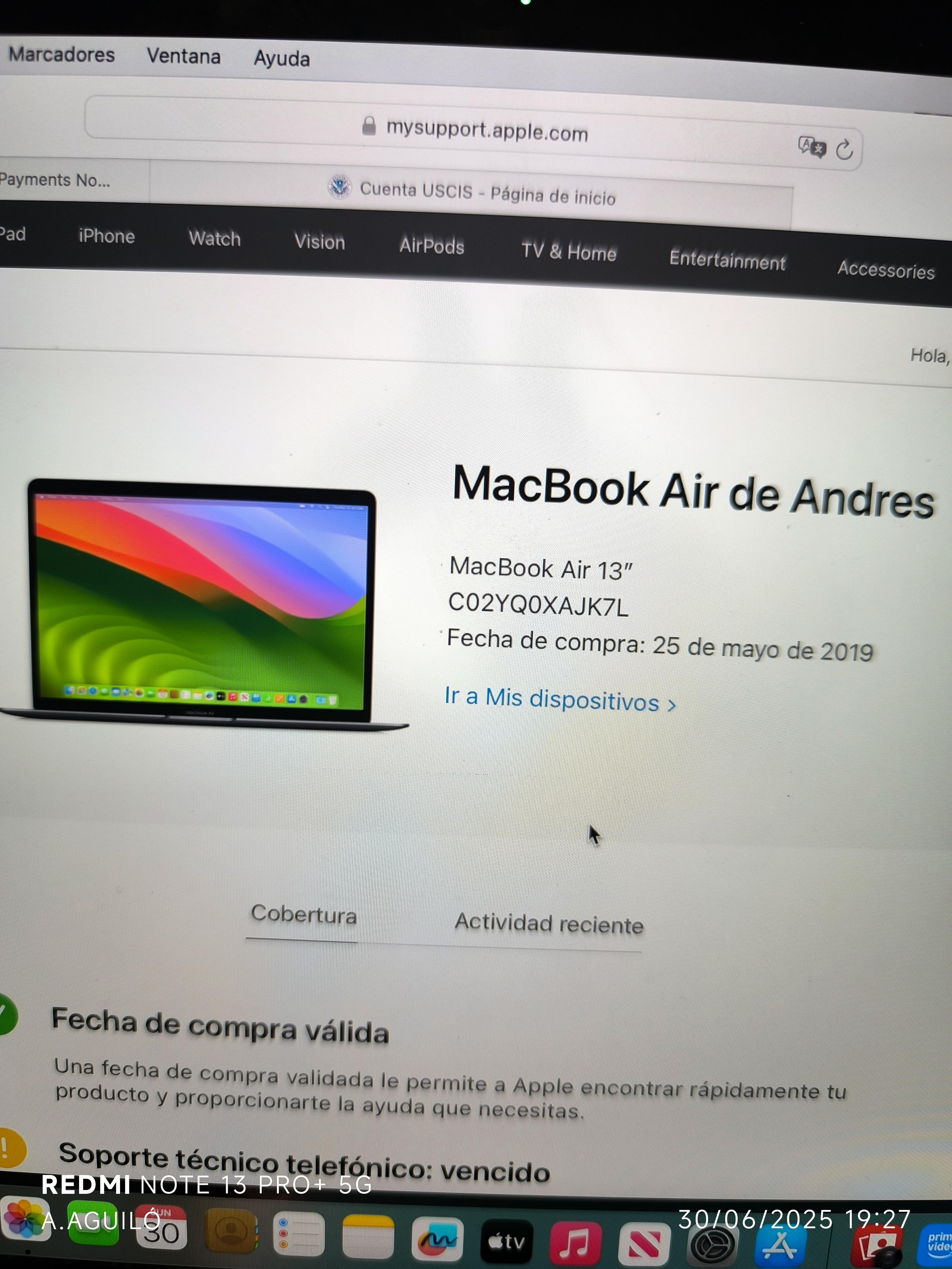 MacBook air 2019 en Santo Domingo Este Foto 7281932-4.jpg