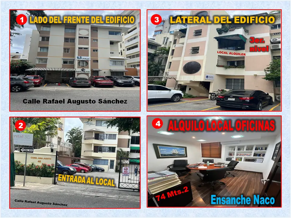 ALQUILO LOCAL DE OFICINAS ENSANCHE NACO 74 Mts.2 3er. NIVEL Foto 7281960-7.jpg