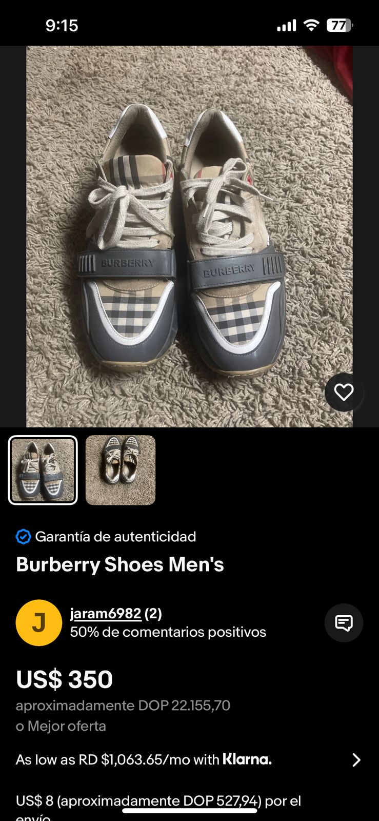 Tenis Burberry Size 6 de Mujer Usado como nuevo Foto 7289046-4.jpg