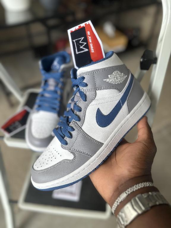 Tenis Teni NIKE AIR JORDAN 1 MID TRUE BLUE Original Originales Sneaker Foto 7291746-1.jpg