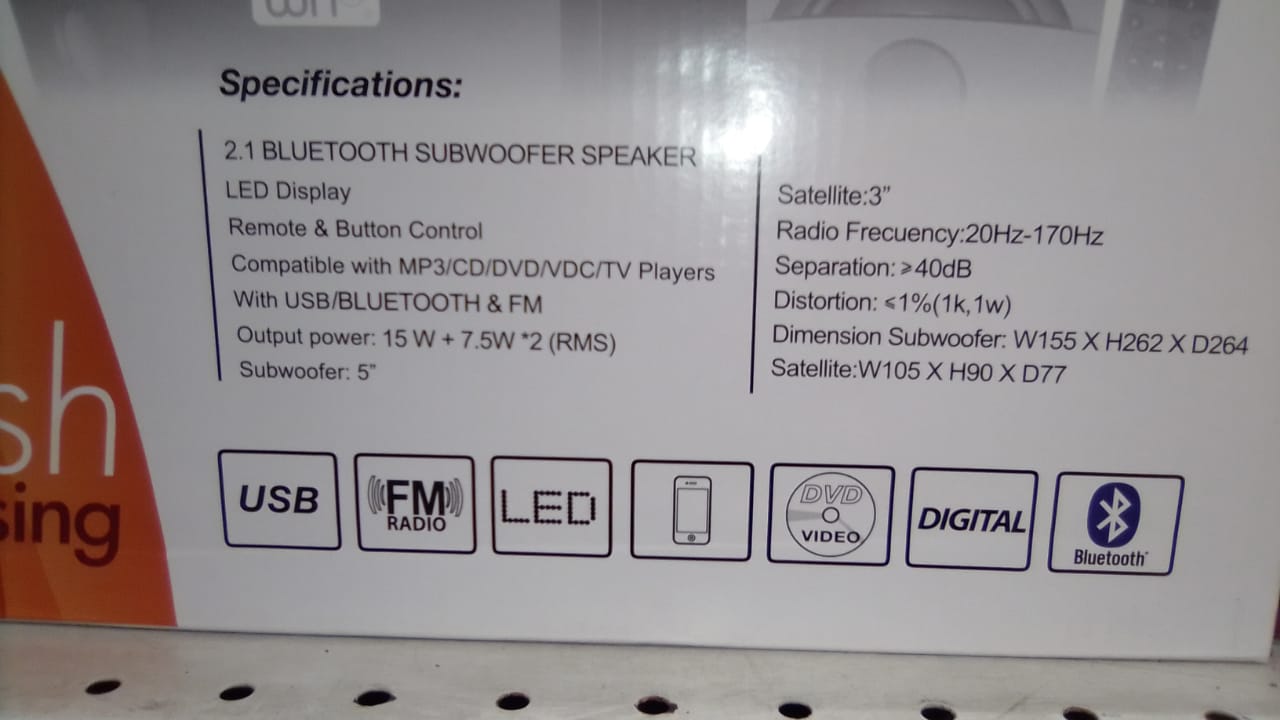 Bocinas Bluetooth Con Radio Stereo Foto 7294431-4.jpg