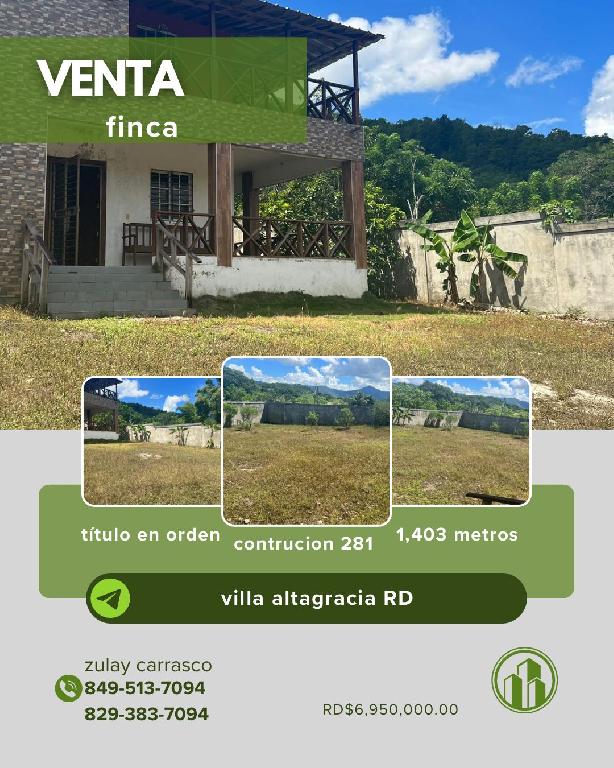  Se Vende Finquita con Potencial en Villa Altagracia  Foto 7295555-1.jpg