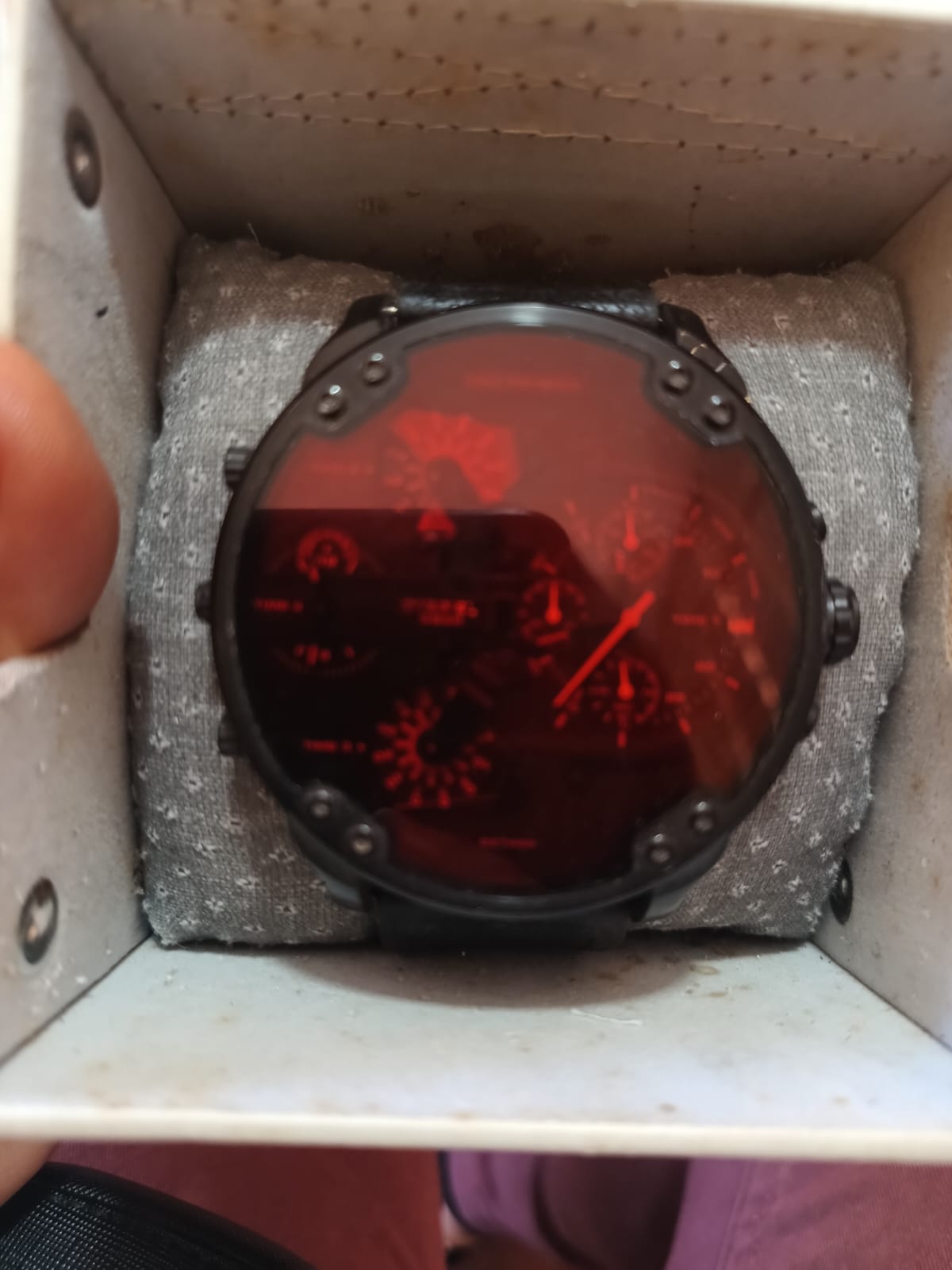 Reloj Diesel Mr Daddy caja de acero Inoxidable correa silicona cronogr Foto 7302368-2.jpg