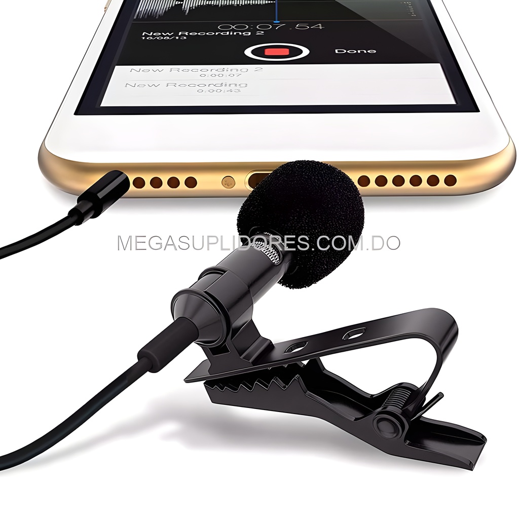  Micrófono de Solapa para Celulares 3.5Mm Lavalier  Foto 7304668-1.jpg