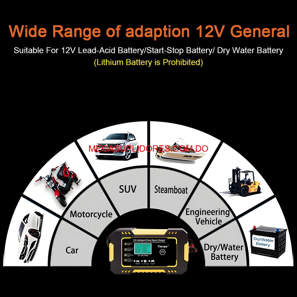  Cargador y Reparador de Baterías 12V 6A Automático Función de Pulso Foto 7304774-3.jpg