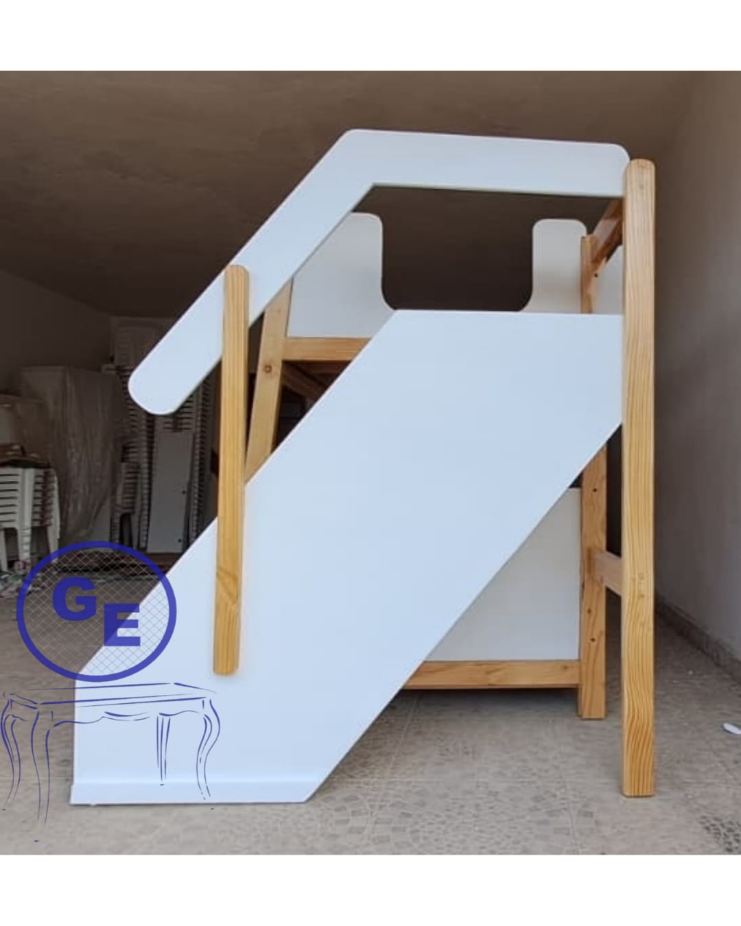 Camarote en madera para niños de dos camas y espacio para juguetes  Foto 7307242-3.jpg
