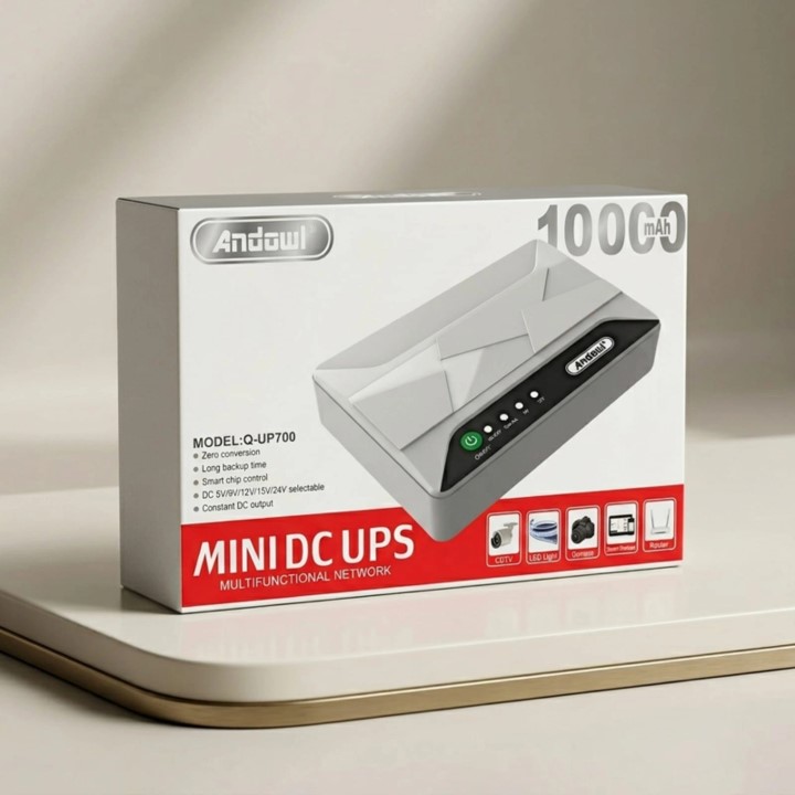 Mini UPS Andowl Q-UP700 12000mAh para Router y Cámaras – Respaldo eléc Foto 7313581-1.jpg