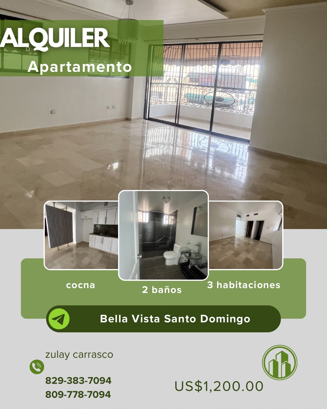 Apartamento en Alquiler – Bella Vista Santo Domingo Foto 7313648-1.jpg