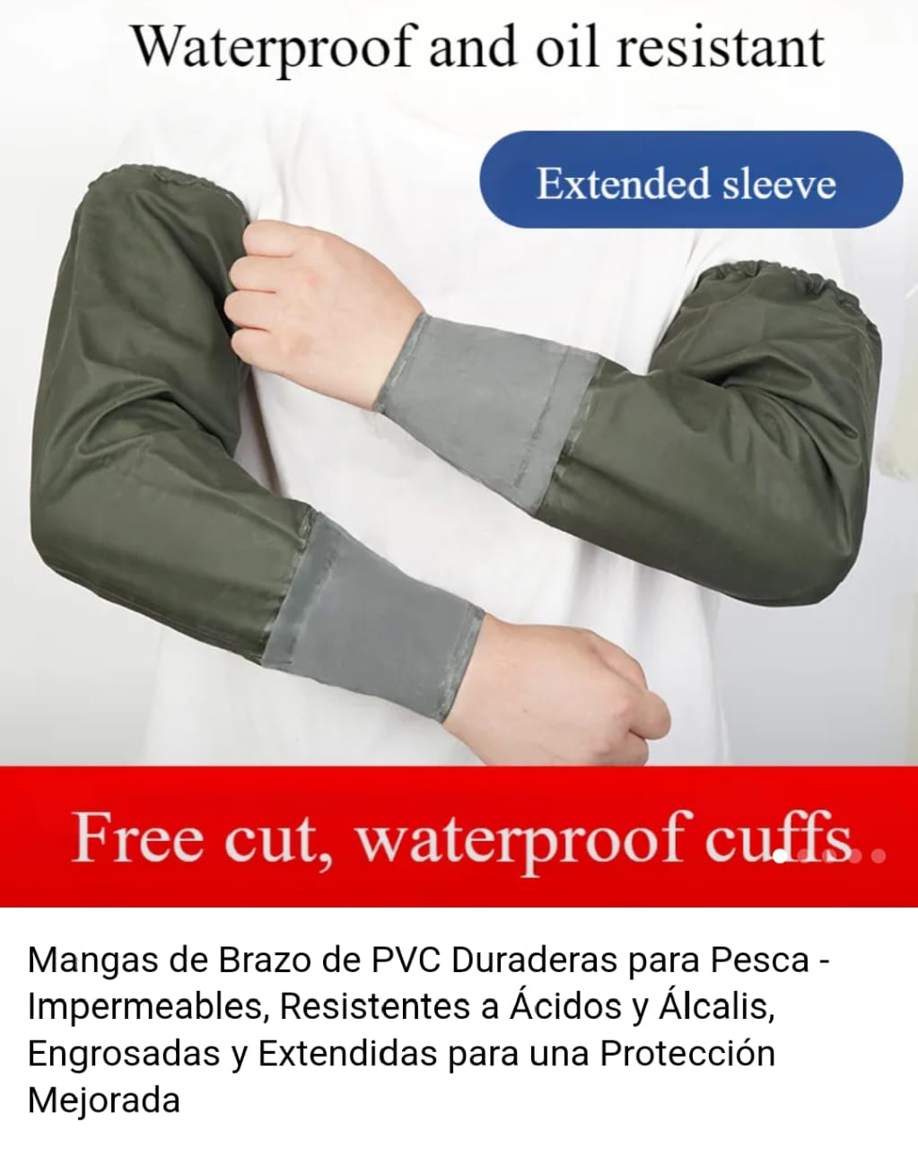 Mangas para brazos de PVC color verde al 150x3 - Leer descripción Foto 7313918-6.jpg