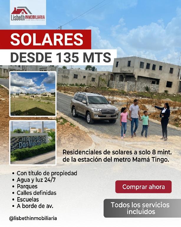 Lisbeth Inmobiliaria vende solar 144 mts.  Residencial Don Marcos Foto 7314198-2.jpg
