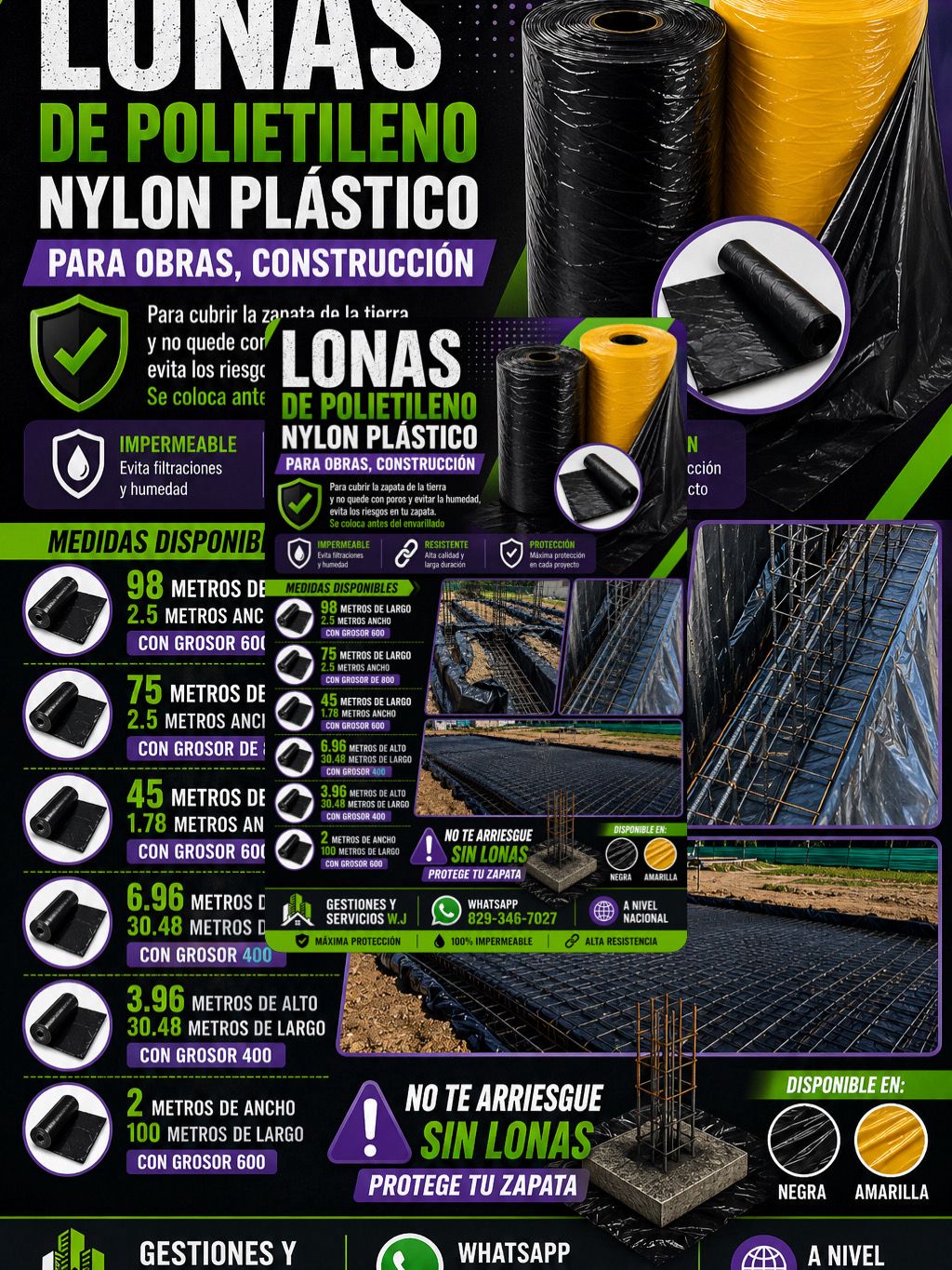 Lonas de Polietileno nylon plástico para obras construcción para cubri Foto 7314616-3.jpg