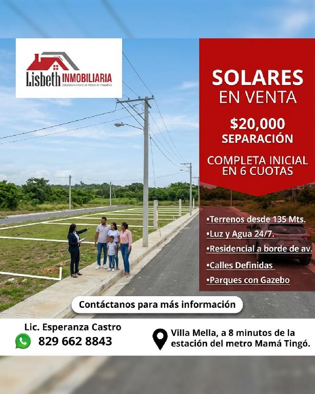 vendo terreno  de 140 mts.  con financiamiento disponible en santo dom Foto 7314637-2.jpg