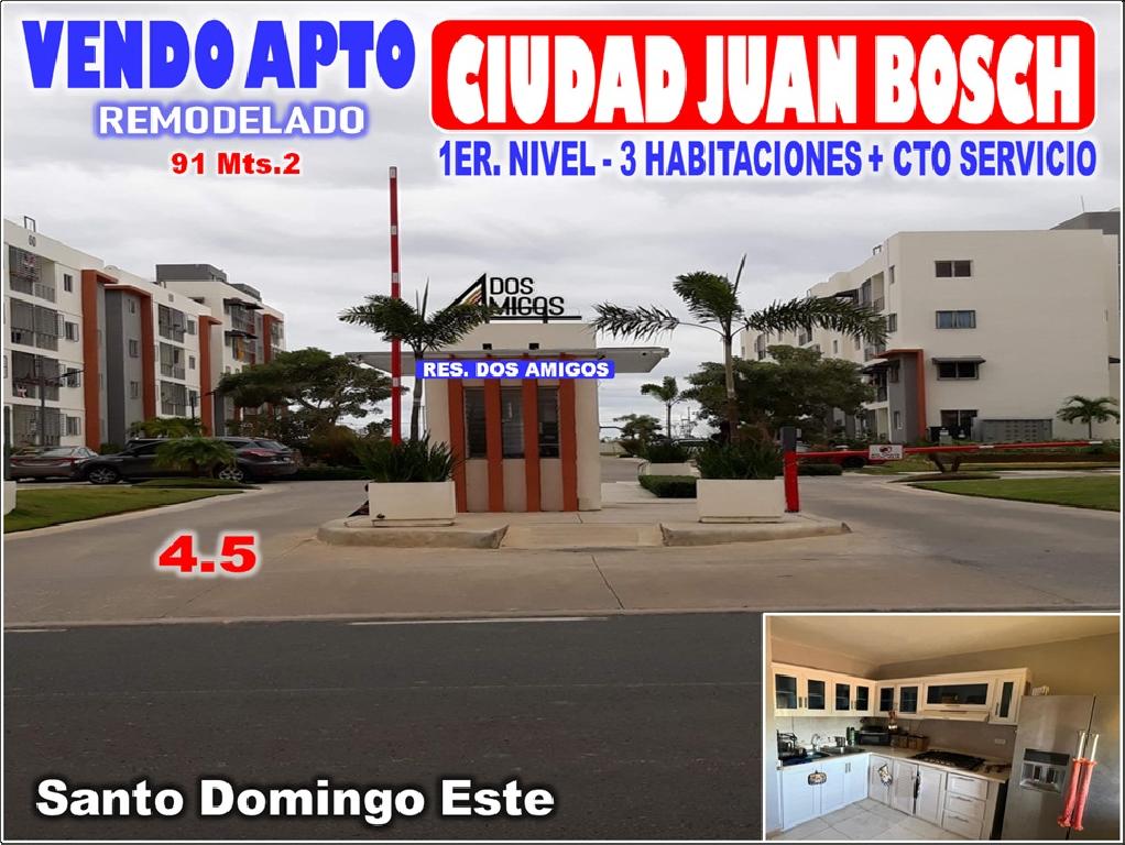 Vendo Apto 1er. NIVEL en CIUDAD JUAN BOSCH RES. DOS AMIGOS 3 HABS. 91  Foto 7314688-1.jpg