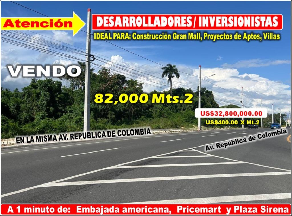 VEND0 82000 MTS.2 DE TERRENO EN LA MISMA REPUBLICA DE COLOMBIA A PASOS Foto 7314777-1.jpg