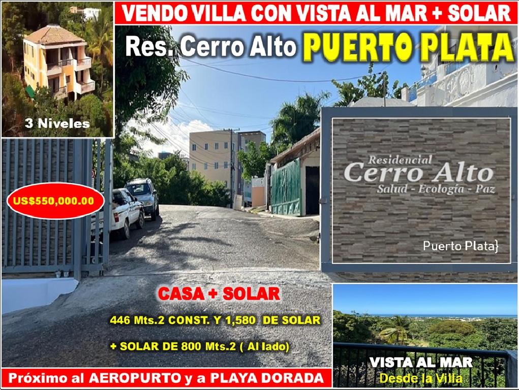 Vendo VILLA  con VISTA AL MAR  SOLAR de 800 Mts.2 al lado PUERTO PLATA Foto 7315508-1.jpg