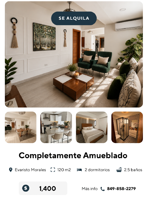 Evaristo Morales  Apartamento Amueblado  2 Hab.  Piscina  Gimnasi Foto 7315650-1.jpg