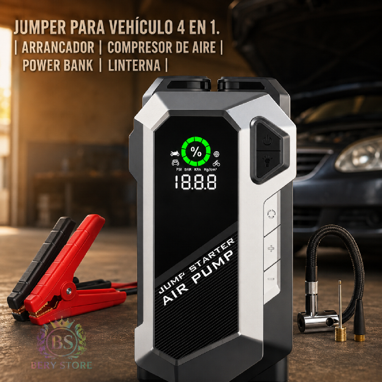 Jumper para vehículo 4 en 1 con compresor de aire linterna y power ban Foto 7315757-2.jpg