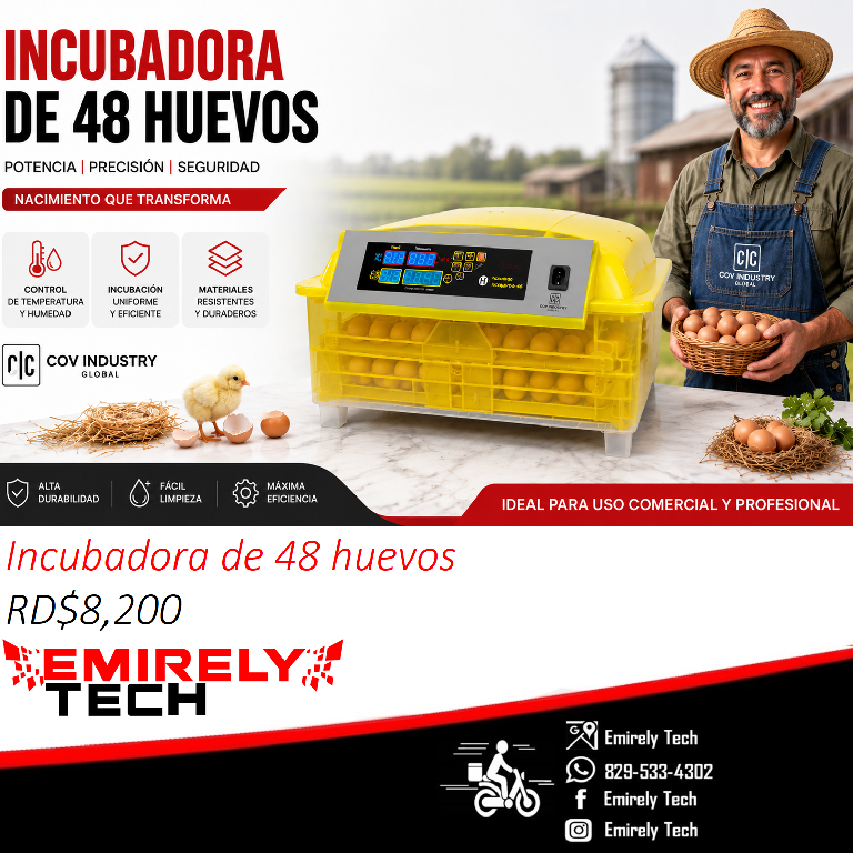 Incubadoras de 48 huevos digital automatico para Pollo Pato Aves de co Foto 7315789-1.jpg