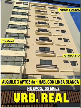 ALQUILO 3 APTOS DE 1 HABS. CON LINEA BLANCA  EN URB. REAL A ESTRENAR Foto 7315807-1.jpg