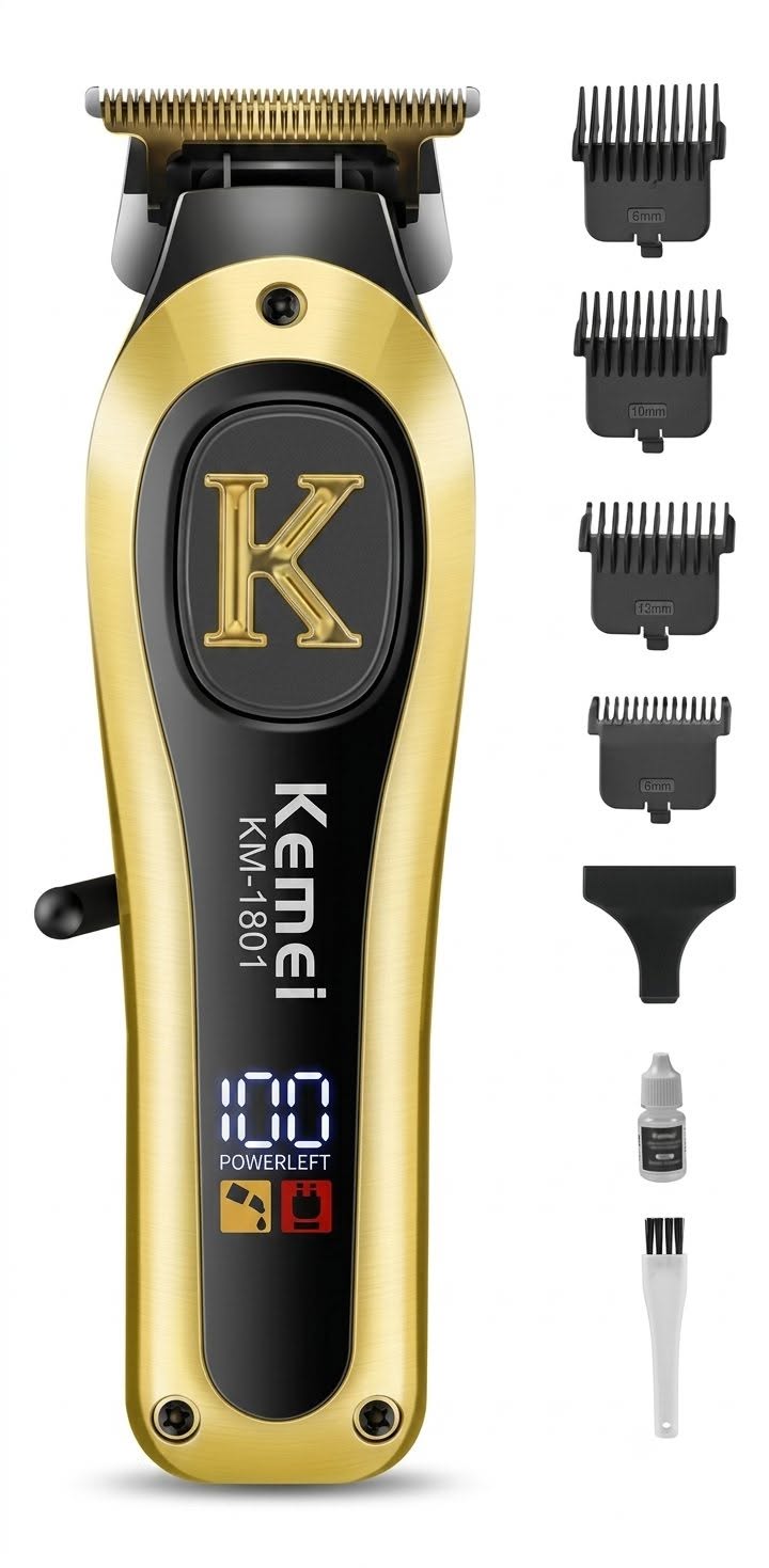Kemei KM-1800 Cortadora Inalámbrica Profesional para Cabello y Barba Foto 7315993-1.jpg