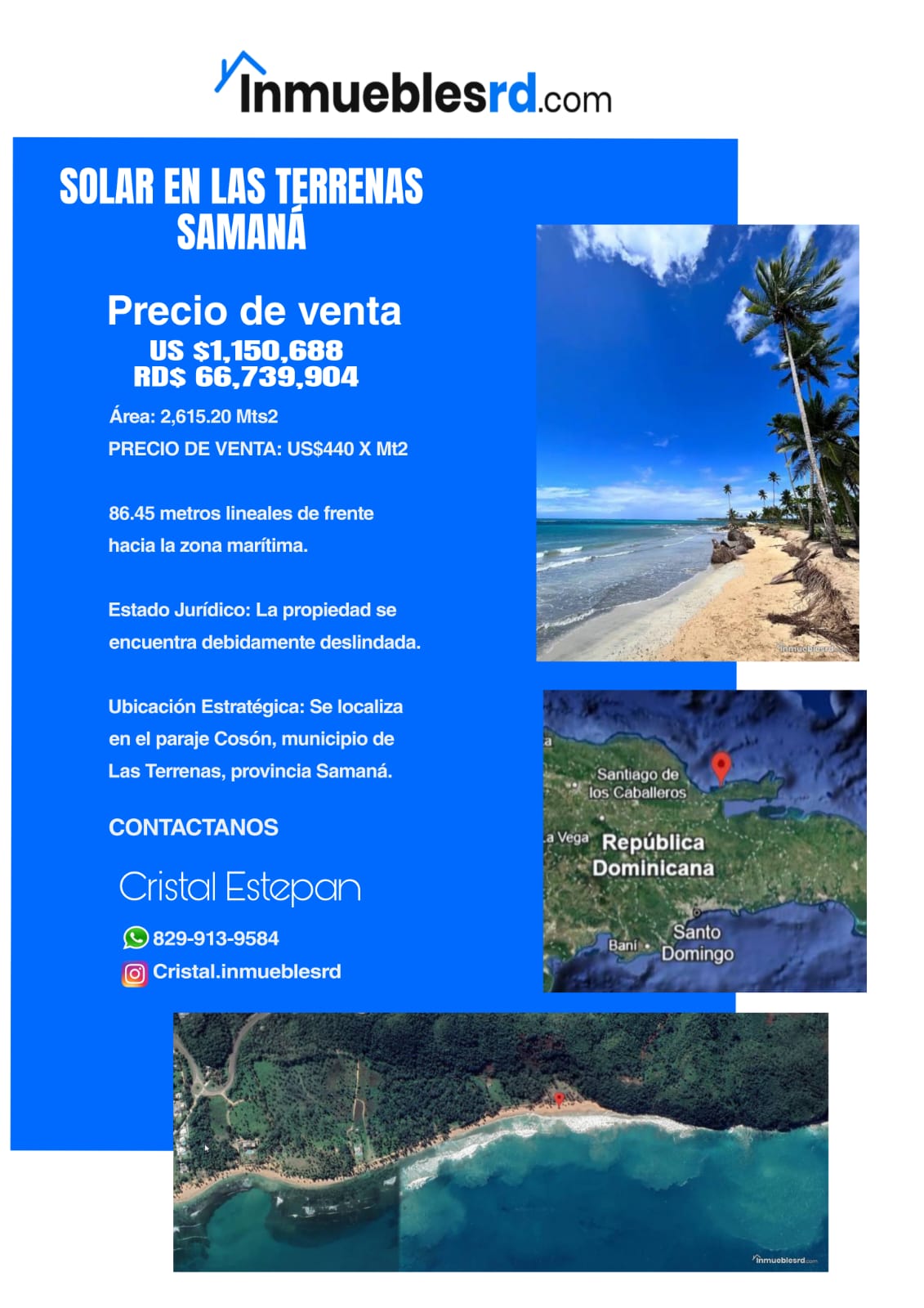 VENDO - TERRENA - SAMANÁ Foto 7316177-1.jpg
