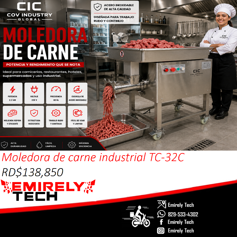 Moledora de carne industrial trituradora de carne industrial TC-32C Foto 7316818-1.jpg