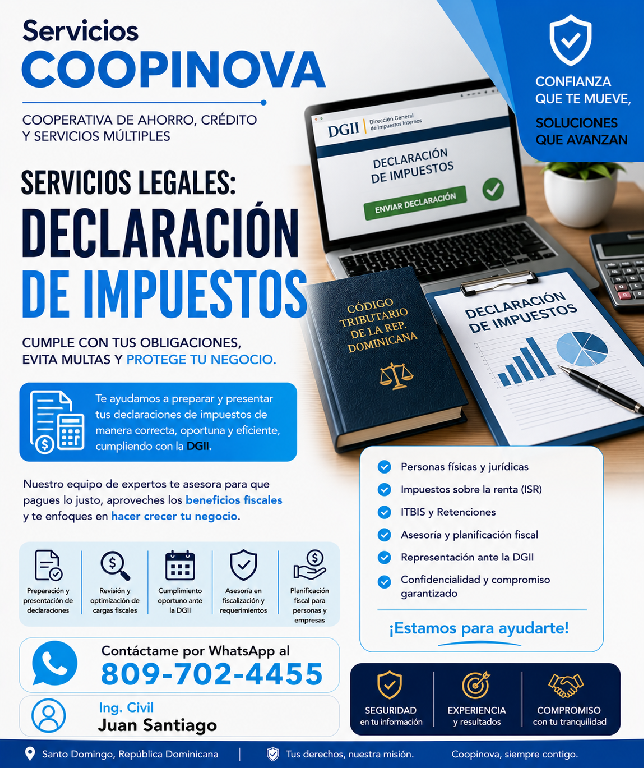 Declaración de impuestos y trámites ante la DGII Foto 7317553-1.jpg