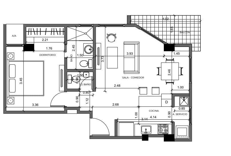 Apartamentos de Una Habitación en Gazcue cerca del Banco Central Foto 7317598-7.jpg
