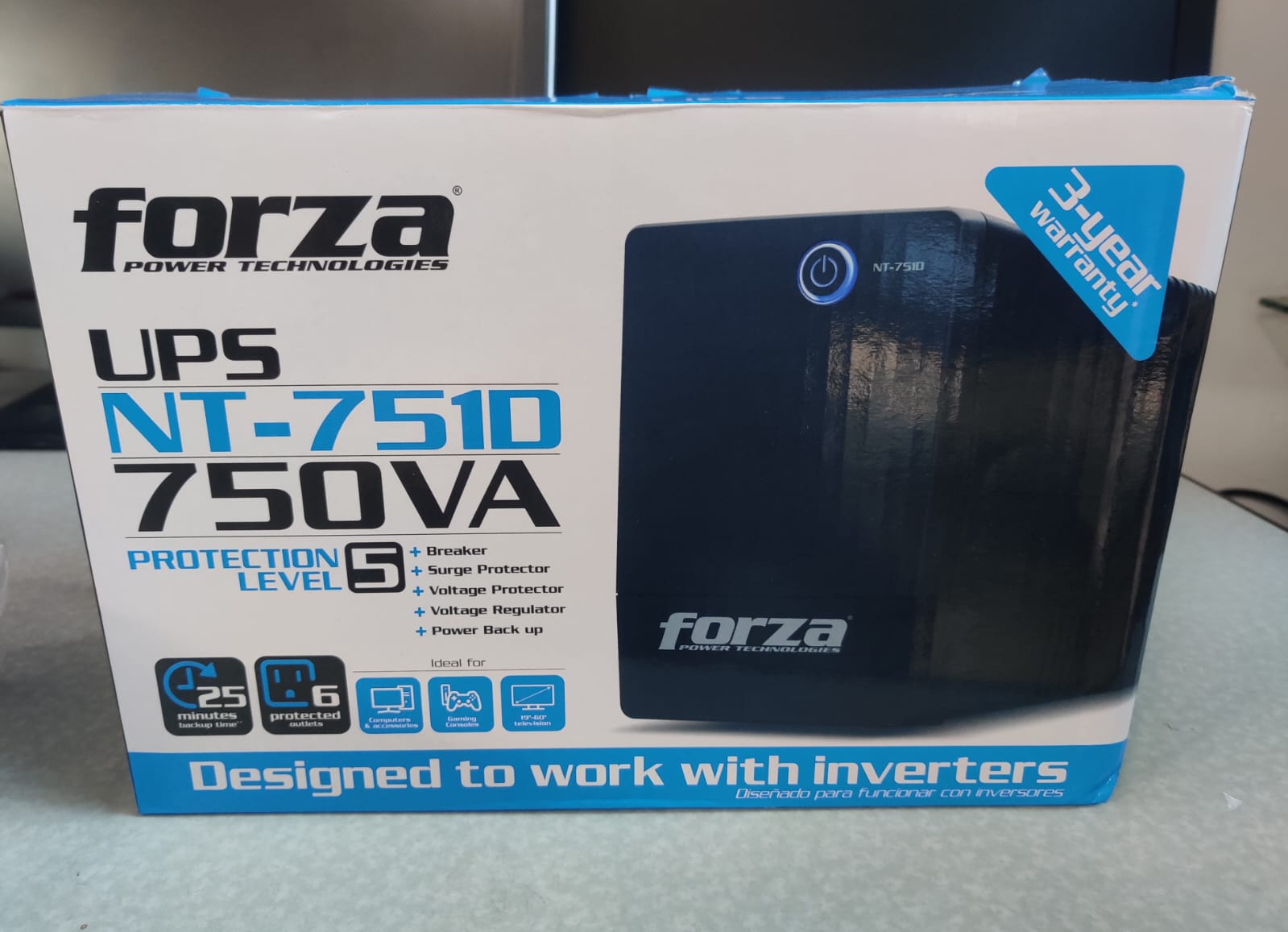 UPS FORZA 750VA 375WATTS Foto 7317939-4.jpg
