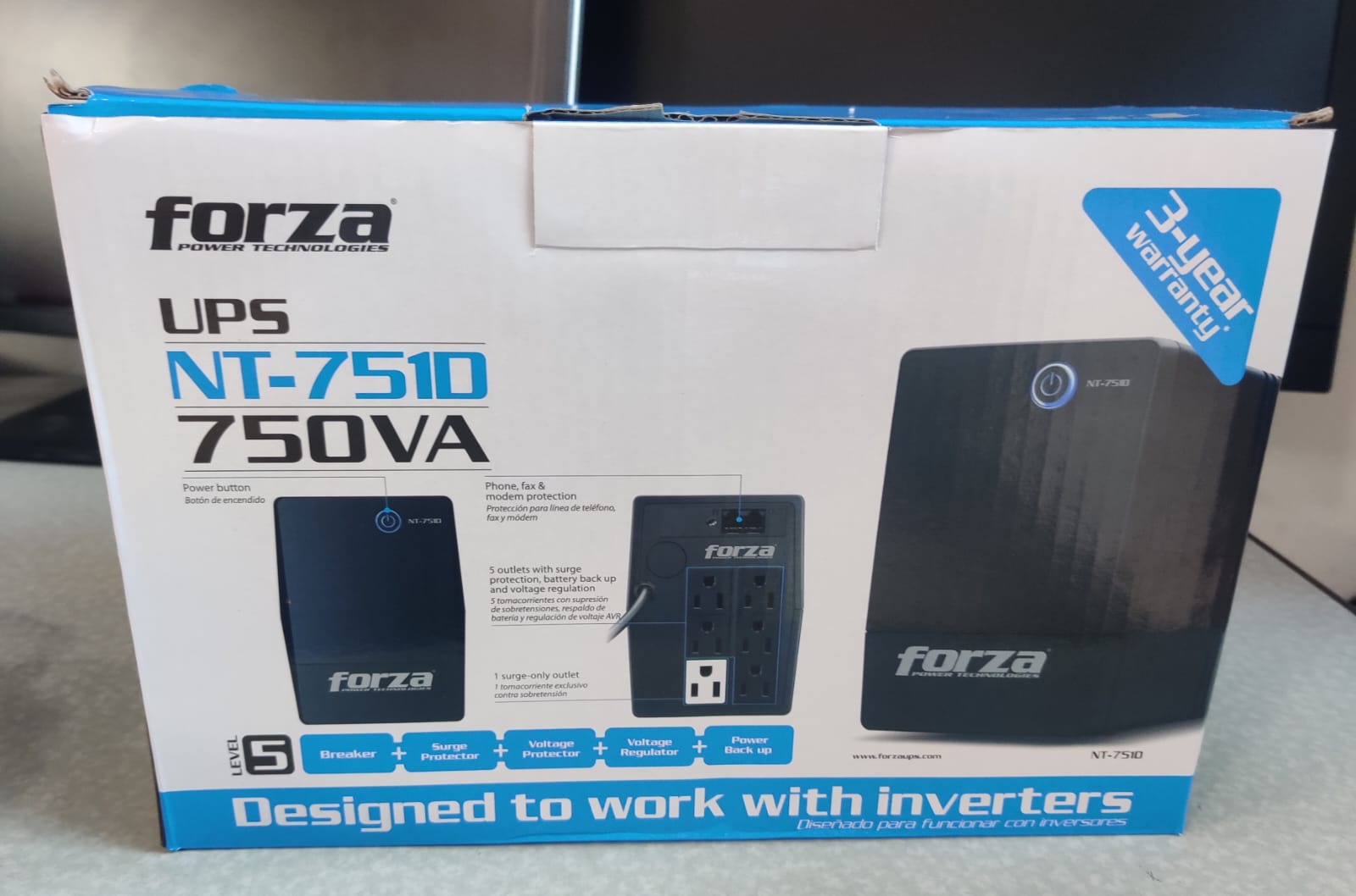 UPS FORZA 750VA 375WATTS Foto 7317939-6.jpg
